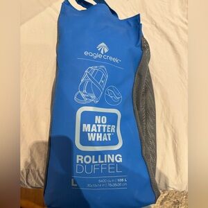 Eagle Creek Size L (105 L) Blue Rolling Duffel Travel Bag